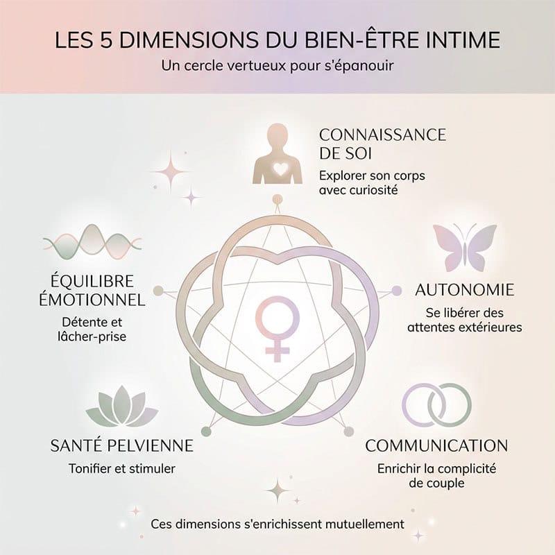 Les 5 dimensions du bien-être intime : un cadre pour comprendre les bénéfices